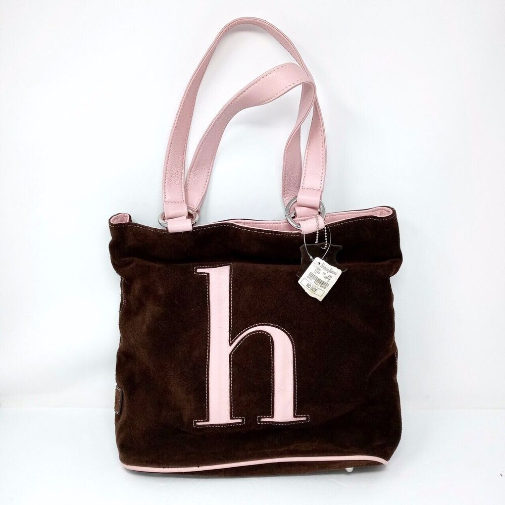Jam by Jana Feifer Initial Suede Leather Tote Bag NWT